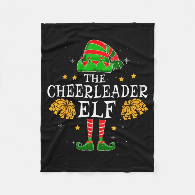 Cheerleader-älva Matchande lag Jul Roligt Chee Fleecefilt (Framsidan)