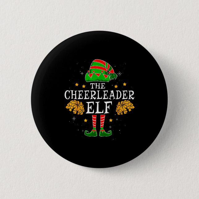 Cheerleader-älva Matchande lag jul Roligt Chee Knapp (Framsida)