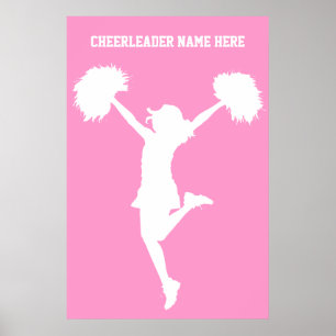 CheerLeader Cheering Cheering med Anpassadets bakg Poster