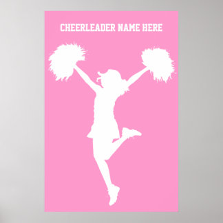 CheerLeader Cheering Cheering med Anpassadets bakg Poster