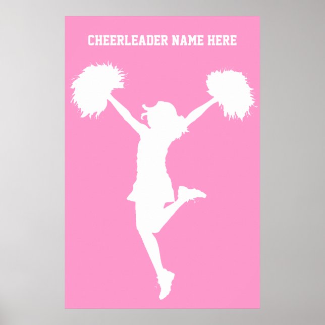 CheerLeader Cheering Cheering med Anpassadets bakg Poster (Framsidan)