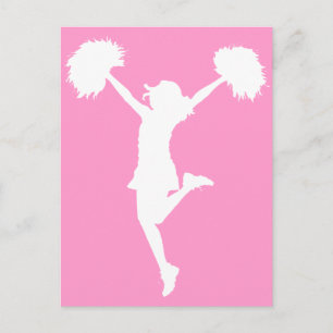 CheerLeader Cheering Cheering med Anpassadets bakg Vykort