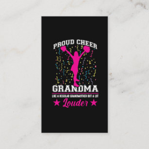 Cheerleader Cheerleader för Grandma Family Suppor Visitkort