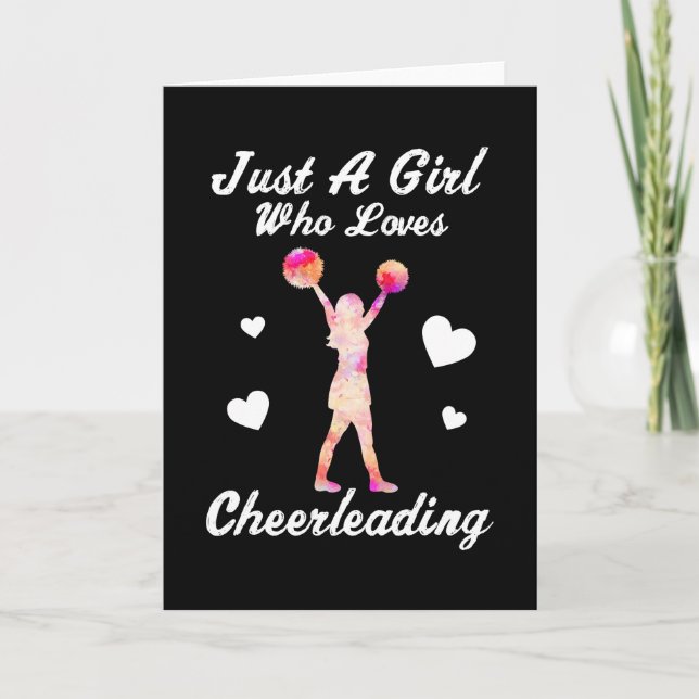 Cheerleader Cheerleader Kärlek Quote Girl Gift Kort (Framsida)