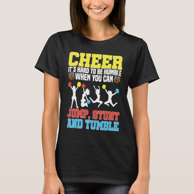 Cheerleader Cheerleading  Cheer It´s hard to be Hu T Shirt (Framsida)
