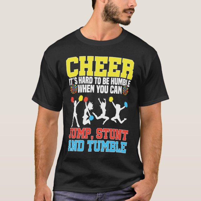 Cheerleader Cheerleading  Cheer It´s hard to be Hu T Shirt (Framsida)