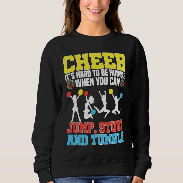 Cheerleader Cheerleading  Cheer It´s hard to be Hu T Shirt (Framsida)