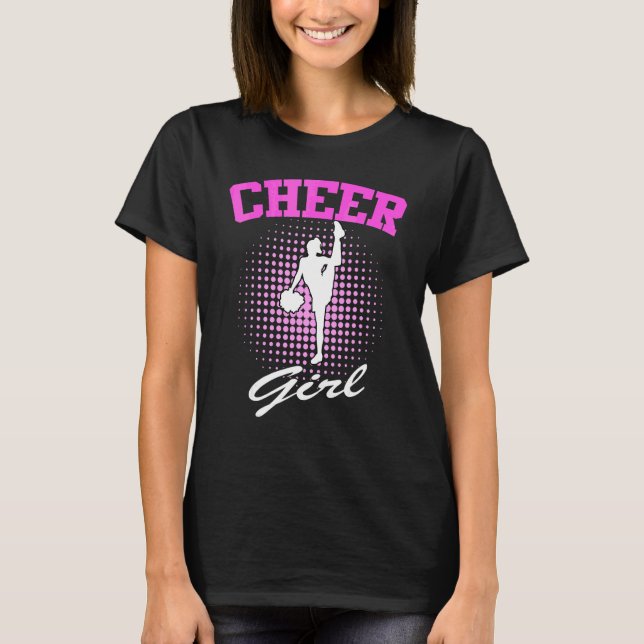 Cheerleader Cheerleading Cheer Tjej T Shirt (Framsida)