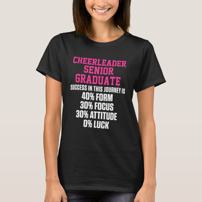 Cheerleader Cheerleading Cheering Success Senior G T Shirt (Framsida)