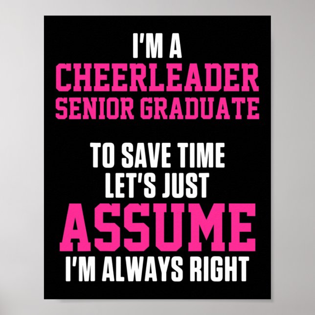 Cheerleader Cheerleading Glädje Höger Senior Stu Poster (Framsidan)