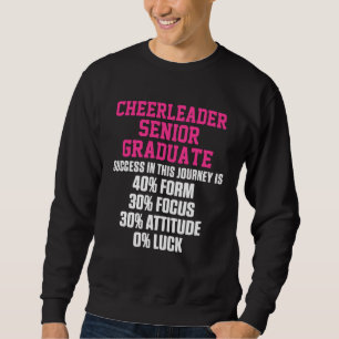 Cheerleader Cheerleading Glädjerörelse Framgång Se Lång Ärmad Tröja