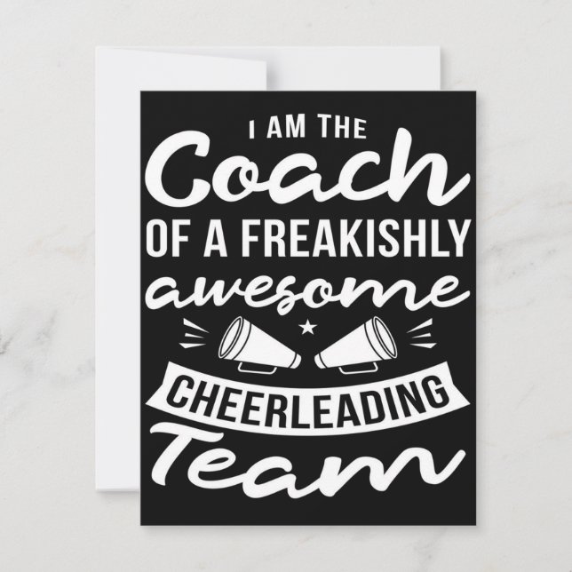 Cheerleader Coach | Cheerleading Cute Design Inbjudningar (Framsida)