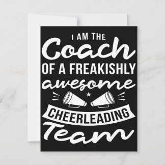 Cheerleader Coach | Cheerleading Cute Design Inbjudningar