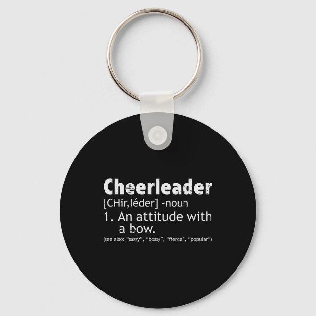 Cheerleader Definition Cheerleading Kvinnor Flicko Nyckelring (Framsida)