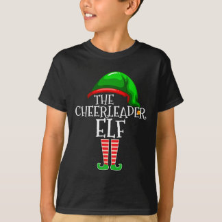 CheerLeader Elf Group Matching Family Jul T Shirt
