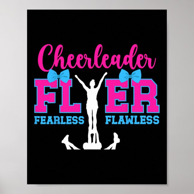 Cheerleader Flyer Fearless Flawless Cheer Flyer  Poster (Framsidan)