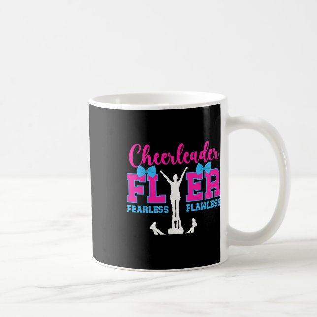 Cheerleader Flyer Räddnings Lös Flawless Cheer Fly Kaffemugg (Höger)