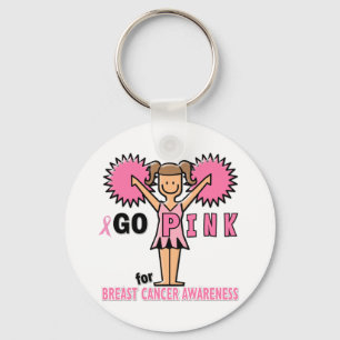 CheerLeader for Breast Cancer Awareness Nyckelring