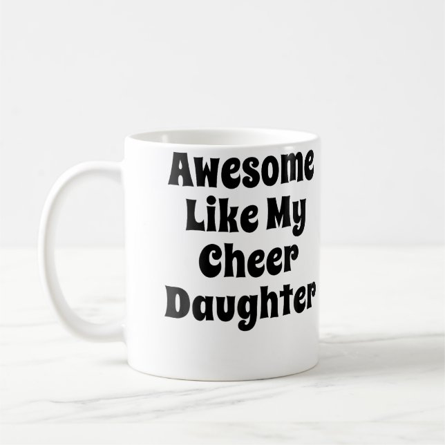Cheerleader Glädjerop Pappa Mamma Cheerleading Kaffemugg (Vänster)