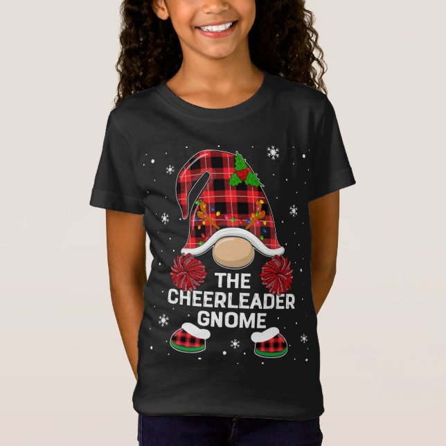 CheerLeader Gnome-julens fuskledare pajama chr T Shirt (Framsida)