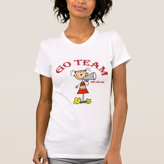 Cheerleader Go Team T-shirts och presenter (Framsida)