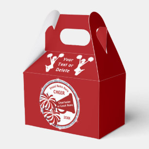 CheerLeader Goodie Bags, Personlig Red, White Presentaskar
