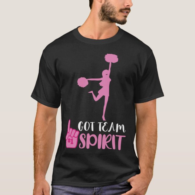 Cheerleader Got Team Spirit Cheer Squad Team Girl  T Shirt (Framsida)