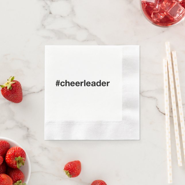 CHEERLEADER Hashtag Pappersservett (Insitu)