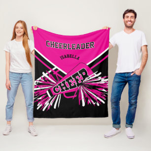 Cheerleader - Het Rosa, Vit & Svart Fleecefilt