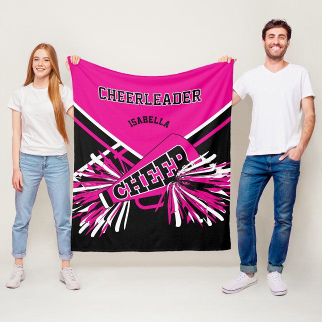 Cheerleader  - Het Rosa, Vit & Svart Fleecefilt (På plats)