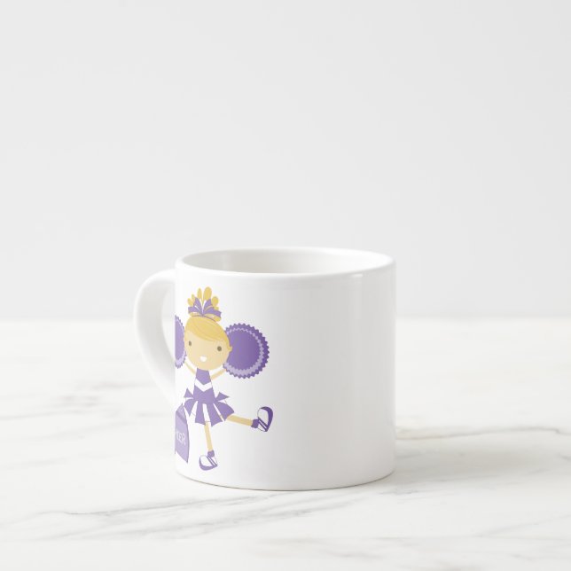 Cheerleader i lila espressomugg (Framsida vänster)