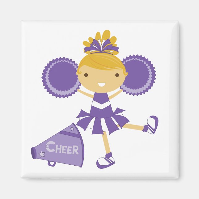 Cheerleader i lila magnet (Framsidan)