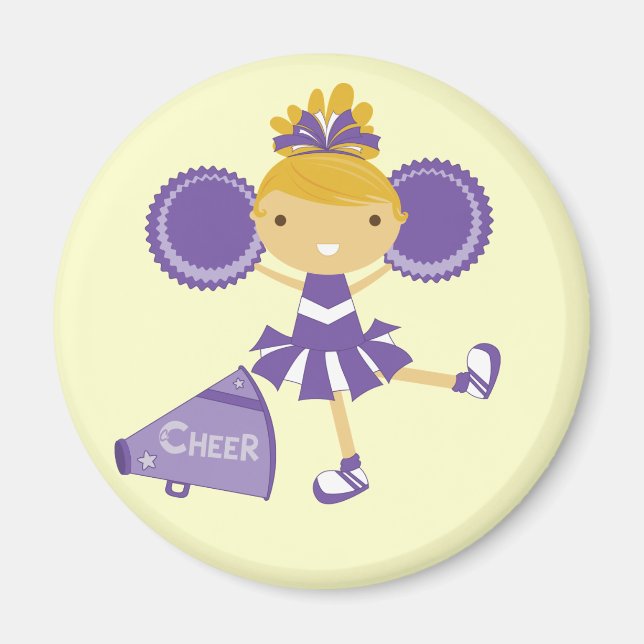 Cheerleader i lila magnet (Framsidan)