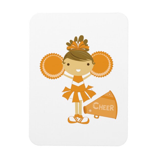 Cheerleader i orange magnet (Vertikal)