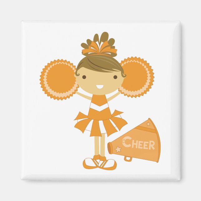 Cheerleader i orange magnet (Framsidan)