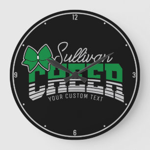 CheerLeader-Idrottsmannen för Cheerester Team ADD Stor Klocka