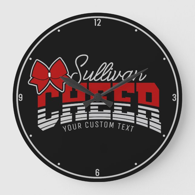 CheerLeader-Idrottsmannen för Cheerester Team ADD  Stor Klocka (Framsida)