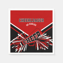 Cheerleader in Red, White and Black Pappersservett