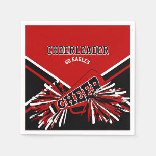Cheerleader in Red, White and Black Pappersservett