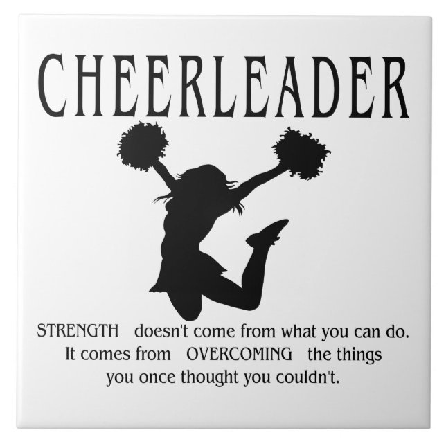 Cheerleader inspiration Quote Kakelplatta (Framsidan)