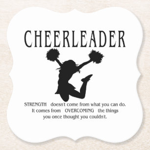 Cheerleader inspiration Quote Underlägg Papper
