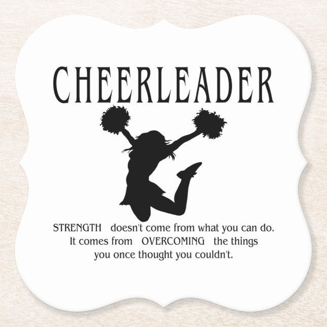 Cheerleader inspiration Quote Underlägg Papper (Framsida)