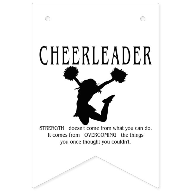 Cheerleader inspiration Quote Vimplar (Första flaggan)