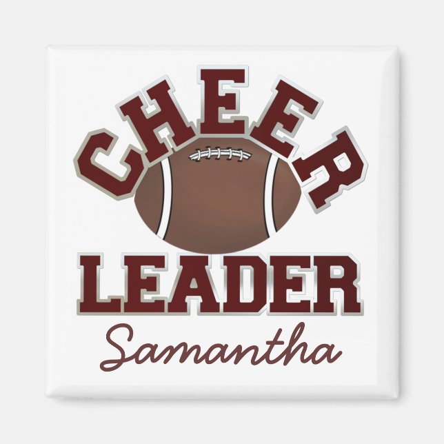 Cheerleader Magnet, Maron Anpassningsbar Football Magnet (Framsidan)