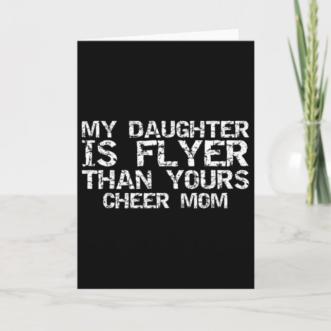 Cheerleader Mamma Min Dotter Är Flygare Än Din Kort (Framsida)