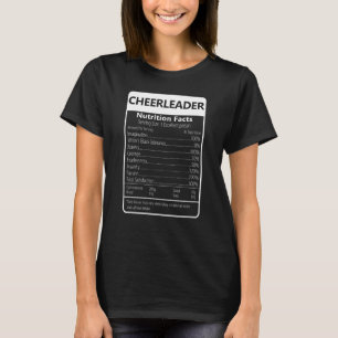 CHEERLEADER Nutrition Facts Sarkastic Graphic T Shirt