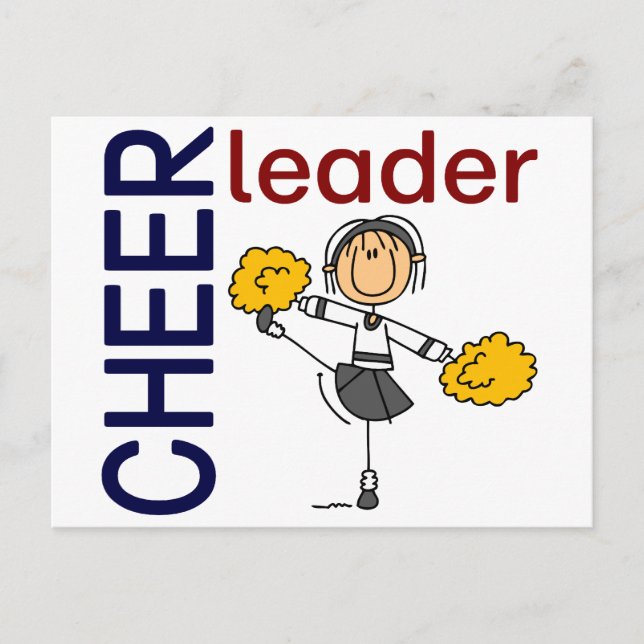 Cheerleader Pinnefigur Vykort (Framsida)