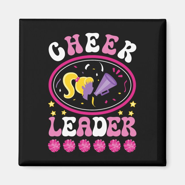 Cheerleader Rolig Cheer Övning Cheerleading Lag Ch Magnet (Framsidan)