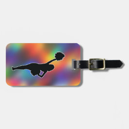 Cheerleader -- Silhouette image - Personalize Bagagebricka