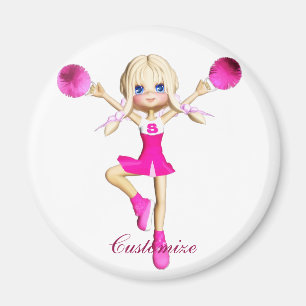 Cheerleader ska Cheer Thunder_Cove Magnet
